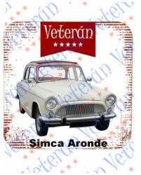 Veterán autós poháralátét - Simca Aronde (609306)