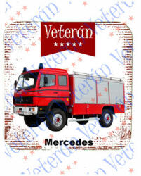 Veterán autós poháralátét - Mercedes tűzoltó (Fire truck) (362848)