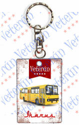 Veterán autós kulcstartó - Ikarus busz 260 sárga (464863)