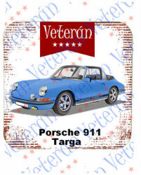 Veterán autós poháralátét - Porche 911 Targa kék (264719)