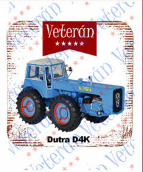  Veterán traktoros poháralátét - Dutra D4K kék (808775)