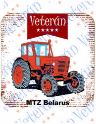 Veterán traktoros poháralátét - MTZ Belarus rajzos (878720)