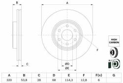 Bosch Disc frana BOSCH 0 986 479 H29 (0 986 479 H29) - automobilus