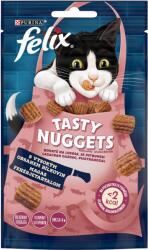FELIX Felix Tasty Nuggets kiegészítő állateledel felnőtt macskáknak lazacban gazdag, pisztránggal 50 g