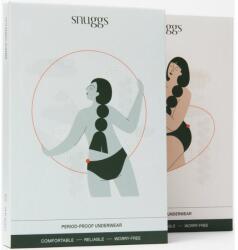 Snuggs Period Underwear Classic: Medium Flow Black menstruációs női alsó közepesen erős vérzéshez méret S