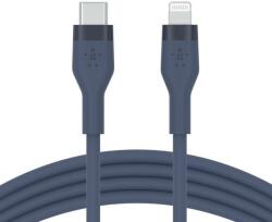Belkin Cablu de incarcare Belkin, Boost Charge Flex, Silicon, USB-C la Lightning, 3M, Albastru (CAA009bt3MBL)