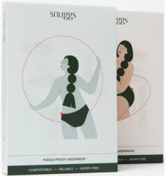 Snuggs Period Underwear Classic: Medium Flow Black menstruációs női alsó közepesen erős vérzéshez méret XL