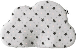 Zopa párna babáknak - laposfejűség elleni memóriahabos ergonomikus Felhő alakú Pink stars - babamarket