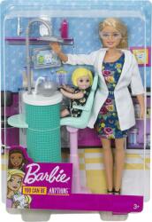 Mattel Papusa Barbie You Can Be Anything DHB63 - Doctor Stomatolog cu Pacient (DHB63) Papusa Barbie