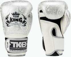 Top King Muay Thai Muay Thai Muay Thai Super Star Snake alb mănuși de box TKBGSS-02A-WH-SV-10