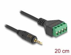 Delock Sztereo jack kábel apa 2, 5 mm 4 tűs - Terminal Block Adapter 20 cm (66256) - dellaprint