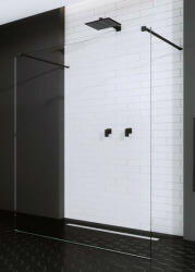 Radaway Modo X I Black Walk-in zuhanyfal 130x200 átlátszó üveggel 10 mm, fekete profil 3883345401 (388334-54-01)