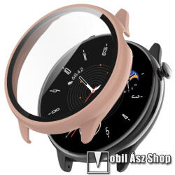  Xiaomi Amazfit GTR Mini, Okosóra műanyag védőtok, 9H üvegfólia, Rózsaszín