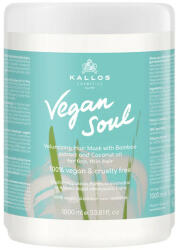  Masca de par Vegan Soul nutritiv cu Extract de Bambus si Ulei de Cocos pentru par fin si subtire Kallos, 1000 ml