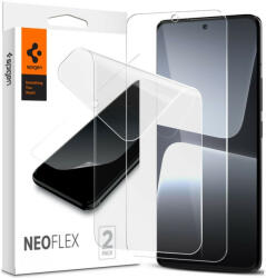 Xiaomi 13 Pro, Kijelzővédő fólia (az íves részre is! ), Spigen Neo Flex, Clear Prémium, 2 db / csomag