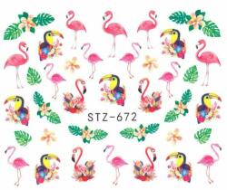  Körömmatrica - STZ-672 flamingó