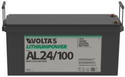 Volta's Voltas 25.6V 100Ah LiFePO4 lítium-vasfoszfát akkumulátor 480*170*240 bluetooth