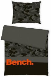 Bench Lenjerie de pat Bench din bumbac, gri-negru, 140 x 200 cm, 70 x 90 cm Lenjerie de pat