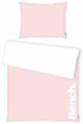 Bench Lenjerie de pat Bench din bumbac, alb-roz, 140 x 200 cm, 70 x 90 cm