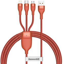 Baseus USB 3in1 Flash Series, micro USB / Lightning / USB-C, 5A, 1.2m (orange) (CA1T3-07)