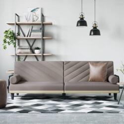 vidaXL Canapea extensibilă cu cotiere, gri taupe, textil (351936) Canapea
