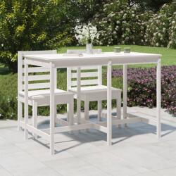 vidaXL Masă de grădină, alb, 159, 5x82, 5x110 cm, lemn masiv de pin (824096)
