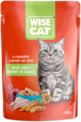 Wise Cat cat, hrana umeda pentru pisici cu iepure in sos - 1x100 g