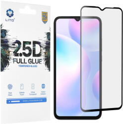 LITO Folie pentru Xiaomi Redmi 9A / Redmi 9AT / Redmi 9C / Redmi 9C NFC - Lito 2.5D FullGlue Glass - Black (KF238391)