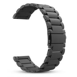 Techsuit Curea pentru Samsung Galaxy Watch (46mm) / Gear S3, Huawei Watch GT / GT 2 / GT 2e / GT 2 Pro / GT 3 (46 mm) - Techsuit Watchband 22mm (W010) - Black (KF238584) - vexio