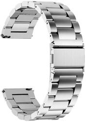 Techsuit Curea pentru Samsung Galaxy Watch (46mm) / Gear S3, Huawei Watch GT / GT 2 / GT 2e / GT 2 Pro / GT 3 (46 mm) - Techsuit Watchband 22mm (W010) - Silver (KF2313153) - vexio