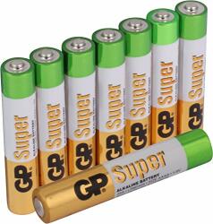 GP Batteries Baterii GP Super Alkaline AAAA, LR8, 1.5V, folie 8 buc (GPPCA025A089)