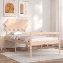 vidaXL tömör fa ágy időseknek fejtámlával 100x200 cm (3195536) - vidaxl