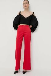 Pinko pantaloni femei, culoarea rosu, drept, high waist PPYX-SPD0LU_33X