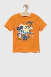 GAP tricou de bumbac pentru copii x Disney culoarea portocaliu, cu imprimeu PPYX-TSK0C5_22X
