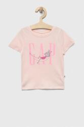 GAP tricou de bumbac pentru copii culoarea roz PPYX-TSG0L3_30X