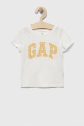 GAP tricou de bumbac pentru copii culoarea alb PPYX-TSG0L4_00X