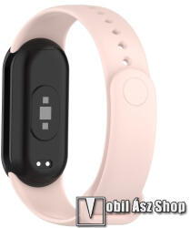  Okosóra szíj - RÓZSASZÍN - szilikon, 119+102mm hosszú - Xiaomi Smart Band 8, 8 NFC, 9, 9 NFC