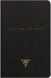 Clairefontaine notesz (9x14cm, 48 lap, vonalas, varrott) Flying Spirit, fekete (102596C)