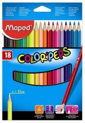 Maped színes ceruza 18 db, color peps, háromszögletű (MA183218)