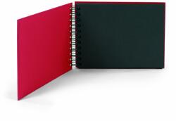  Rössler Soho fotóalbum/scrapbook (14, 5x19, 5 cm, 20 lap, spirálos, fekete lapok) piros (1329452360)