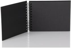  Rössler Soho fotóalbum/scrapbook (14, 5x19, 5 cm, 20 lap, spirálos, fekete lapok) fekete (1329452700)