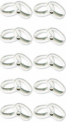 Rössler Matrica, kézzelkészített, esküvői/ ezüst gyűrűpár, 10db (9002-1004)