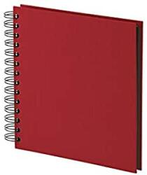  Rössler Soho fotóalbum/scrapbook (18x18 cm, 30 lap, spirálos, fekete lapok) piros (1329452365)