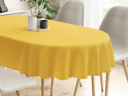 Goldea față de masă 100% bumbac galben-miere - ovală 120 x 160 cm Fata de masa