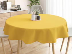 Goldea față de masă 100% bumbac galben-miere - rotundă Ø 130 cm