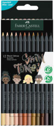 Faber-Castell Creioane colorate, tonurile pielii, 12 buc/set, FABER-CASTELL Black Edition, FC116414