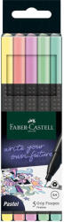 Faber-Castell Liner 0.4 mm pastel FABER-CASTELL Grip, 5 culori/set, FC151602