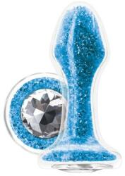 Orion Stardust Glam - Dop anal din sticlă, albastru, 9.5 cm