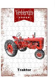 Veterán autós kirakó - Piros traktor (882277)