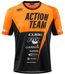 CUBE Tricou ciclism CUBE EDGE ROUND NECK ACTIONTEAM Jersey (4250589497494)